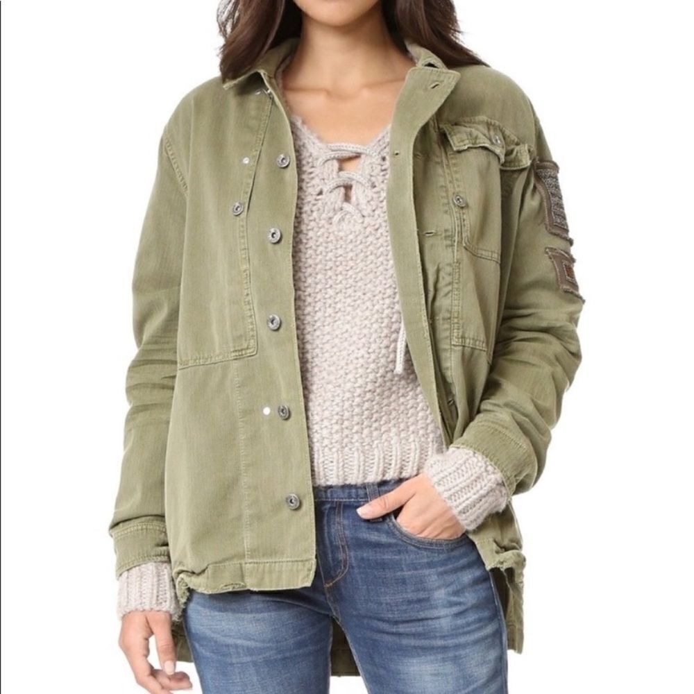 Free People Military Jacket Impeccable size small